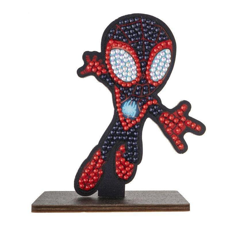 Craft Buddy Spidey And His Amazing Friends Miles Morales DIY Crystal Art Buddies Kit (11.3 x 8.4cm), , large image number 0