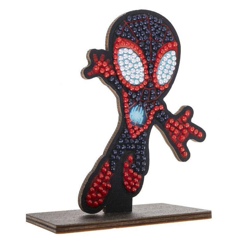 Craft Buddy Spidey And His Amazing Friends Miles Morales DIY Crystal Art Buddies Kit (11.3 x 8.4cm), , large image number 5