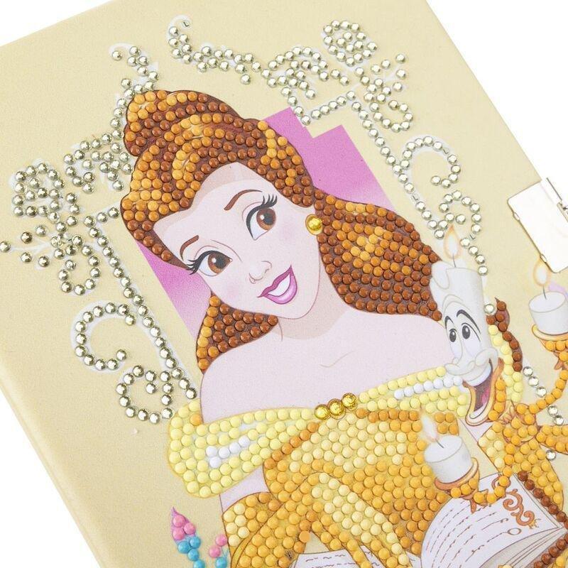 Craft Buddy Disney Princess Belle DIY Crystal Art Secret Diary With Lock Kit (11.3 x 8.4cm), , large image number 2