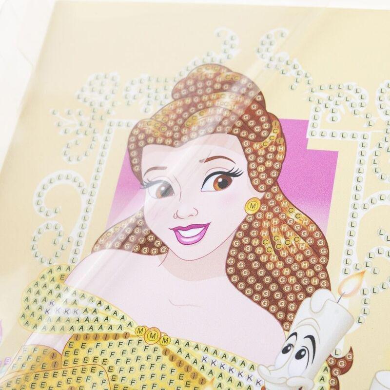 Craft Buddy Disney Princess Belle DIY Crystal Art Secret Diary With Lock Kit (11.3 x 8.4cm), , large image number 4