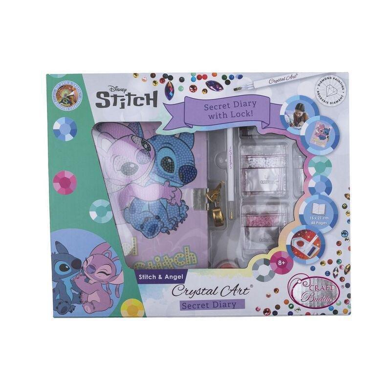 Craft Buddy Disney Stitch And Angel DIY Crystal Art Secret Diary With Lock Kit, , large image number 1