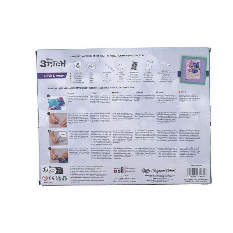 Craft Buddy Disney Stitch And Angel DIY Crystal Art Secret Diary With Lock Kit, , large image number 3