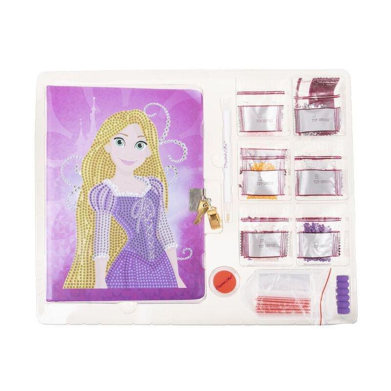 Craft Buddy Disney Princess Rapunzel DIY Crystal Art Secret Diary With Lock Kit, , large image number 2