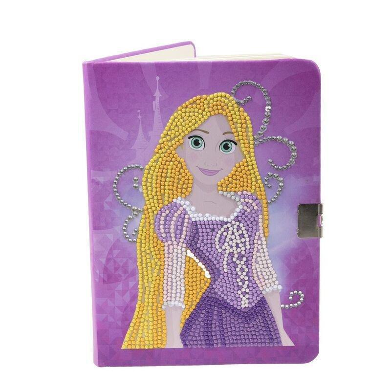 Craft Buddy Disney Princess Rapunzel DIY Crystal Art Secret Diary With Lock Kit, , large image number 4