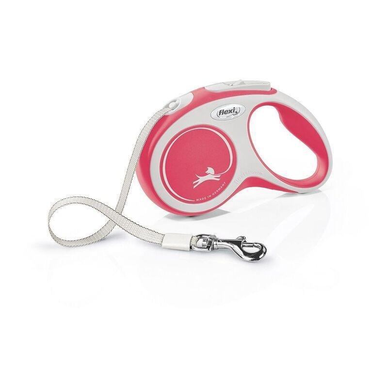 Flexi New Comfort S Tape Cat/Dog Leash 5M - Red, , large image number 0