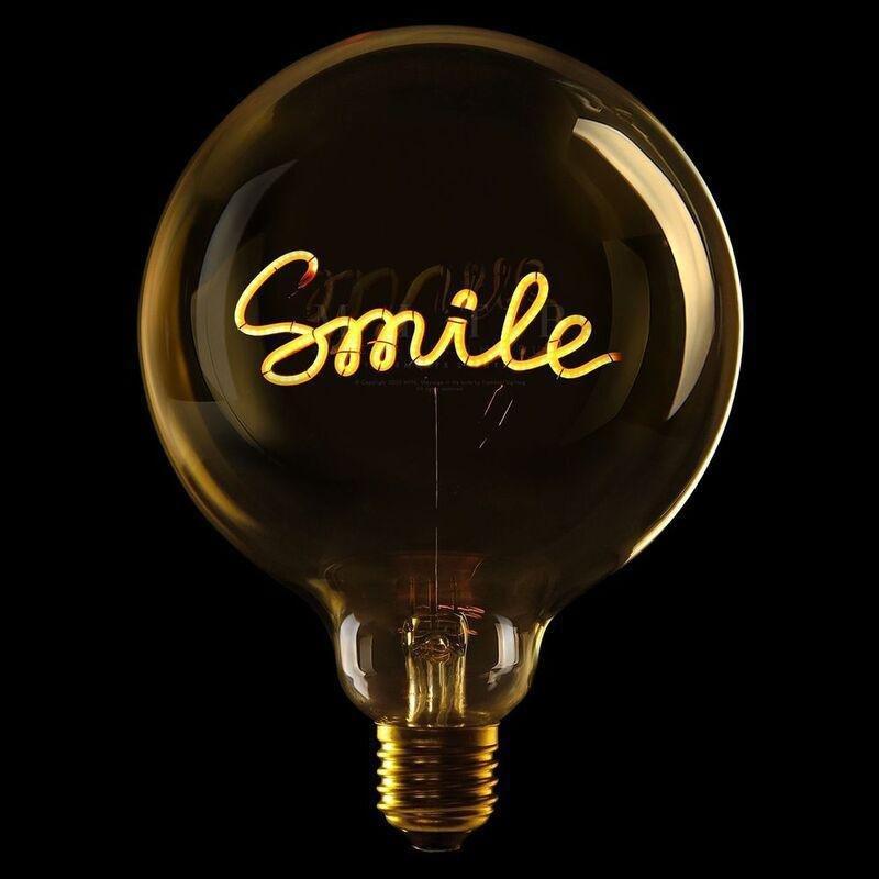 Message in the Bulb - Smile - Amber Glass/2200K LED Light Bulb (6 Volt), , large image number 0