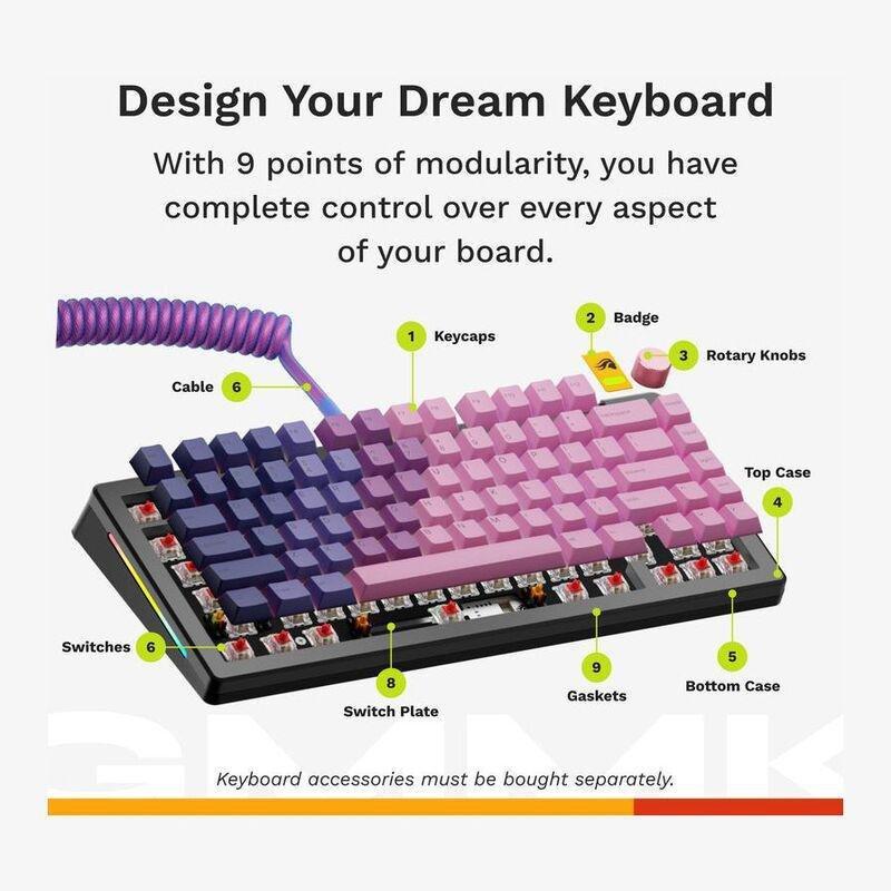 Glorious GMMK 3 75% Prebuilt Wired Gaming Keyboard Black (Arabic/English), , large image number 4
