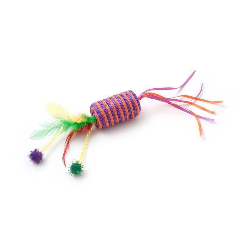 Wild Catz Crazy Coil Fabric Feature Cat Toy Multicolors, , large image number 0