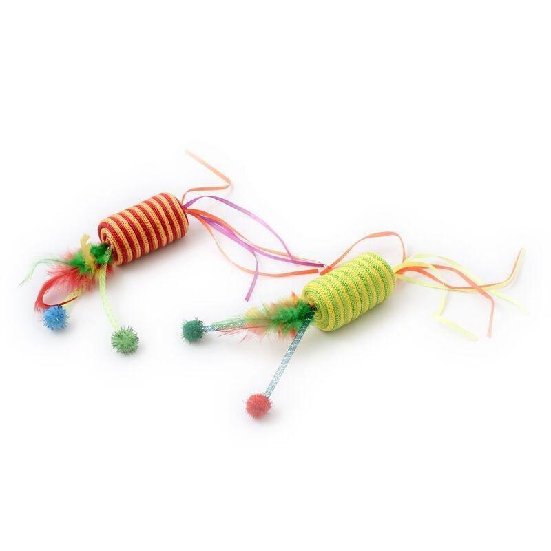 Wild Catz Crazy Coil Fabric Feature Cat Toy Multicolors, , large image number 1