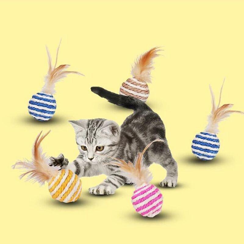 Wild Catz Rowdy Balls Sisal Feature Cat Toy - Multicolors - 1Pc, , large image number 1