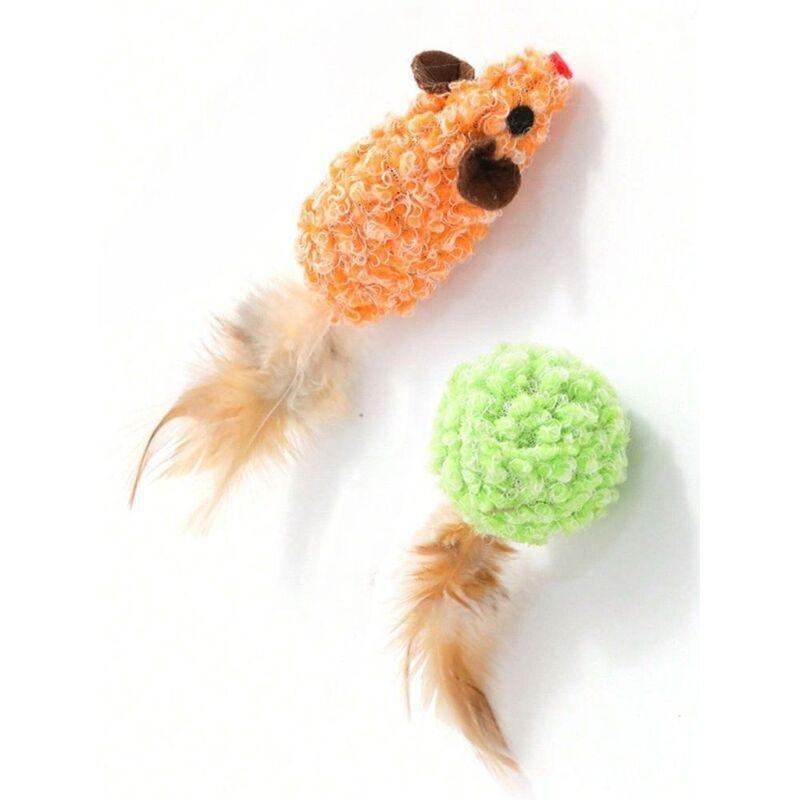 Wild Catz Flurry Friends Cat Toy - 6cm (Pack of  2), , large image number 0