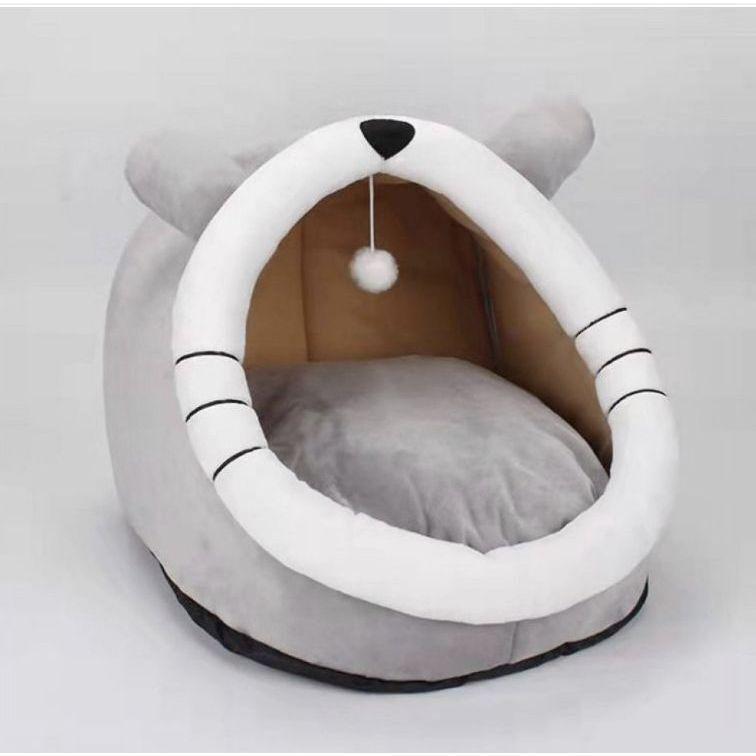 Grizzly Kitty Cat Crib Grey Arctic Fleece Grey Cat Bed - Large - 50 x 50cm, , medium
