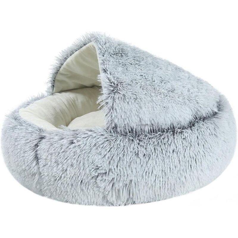 Grizzly Snuggle Cat Bed Grey - 50cm, , medium