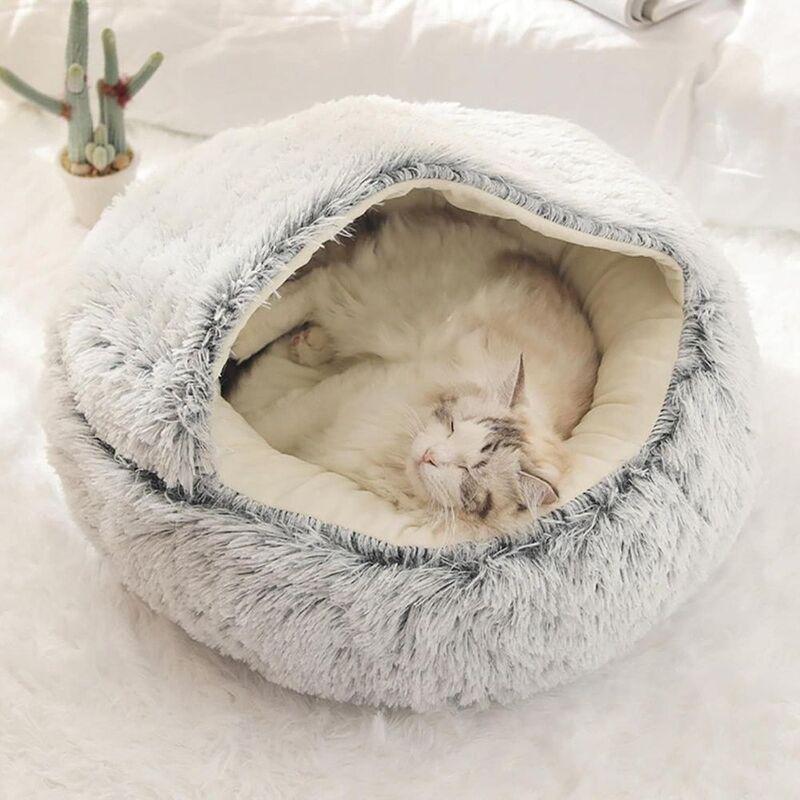 Grizzly Snuggle Cat Bed Grey - 50cm, , large image number 1