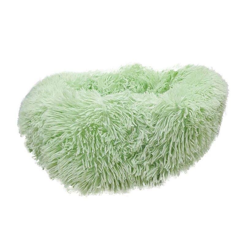 Grizzly Velor Round Plush Green Dog Bed Small - 50 x 15cm, , medium