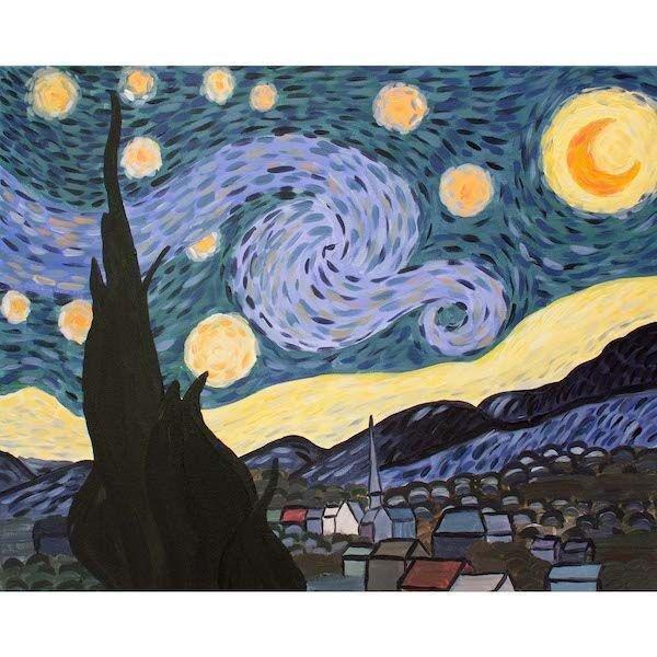 We Love Art - Post Impressionism - Starry Night Guided Painting Art Set, , medium