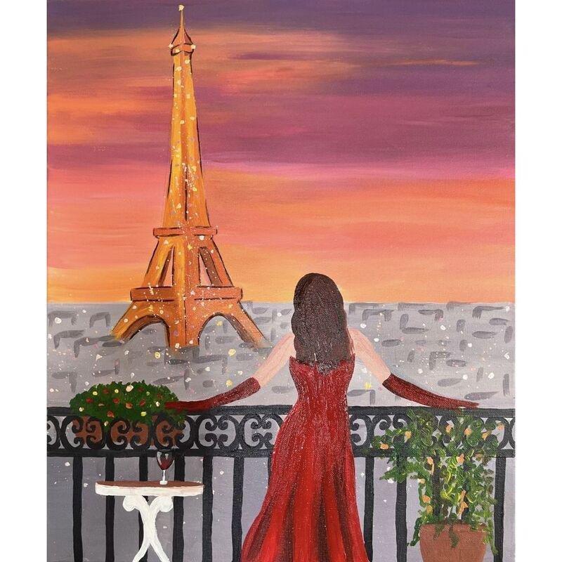 We Love Art - Realism - An Evening In Paris Guided Painting Art Set, , medium