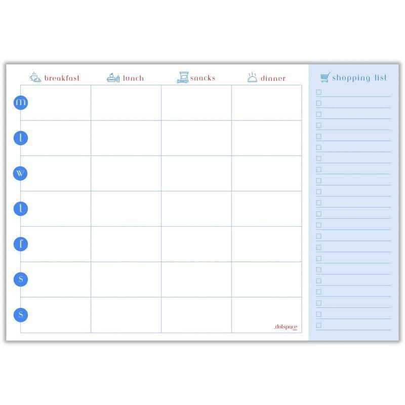 Dotspace Bon Appetit Meal Planner - Red/Blue, , medium
