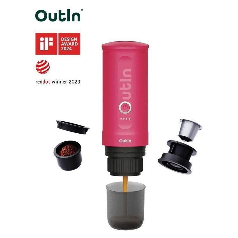 Outin Nano Portable Espresso Machine 30ml - Crimson Red, , large image number 1