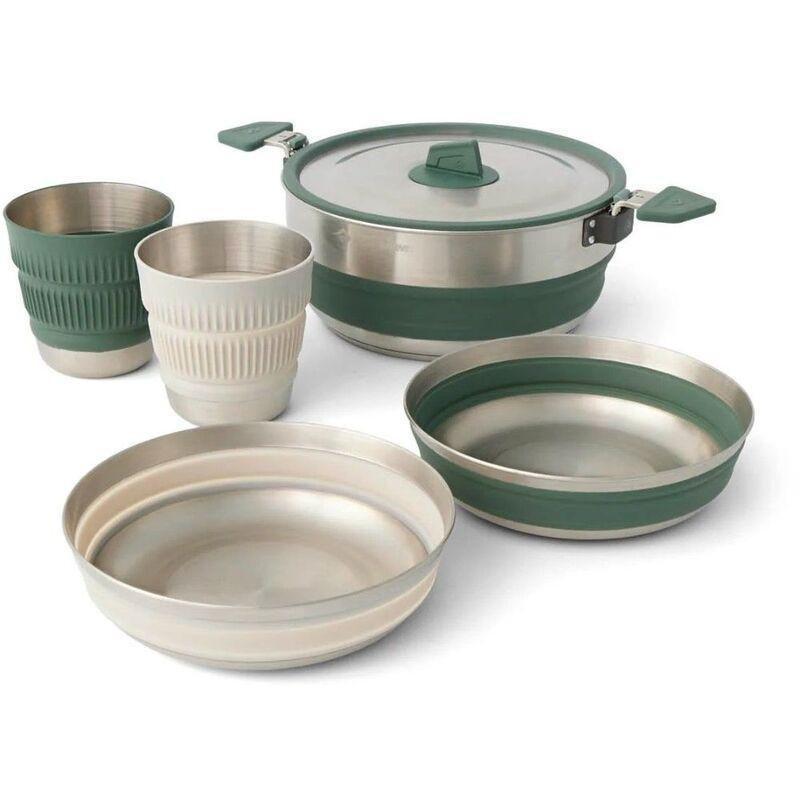 Sea to Summit Detour Stainless Steel One Pot Cook Set (Set of 5) - Green, , large image number 0