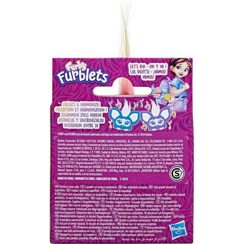Furby Furblet Loo-Lay 2-Inch Keychain Plush Toy, , large image number 0
