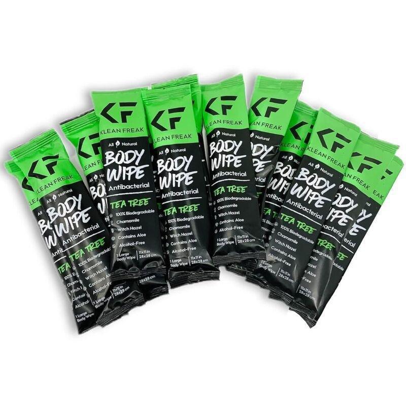 Klean Freak Tea Tree Body Wipes (Pack Of 12) - Green, , medium