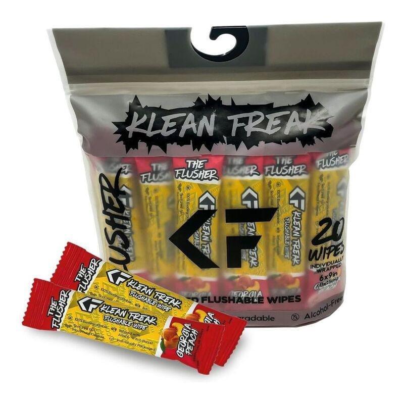 Klean Freak Georgia Peach The Flusher Wipes (Pack Of 20), , large image number 0