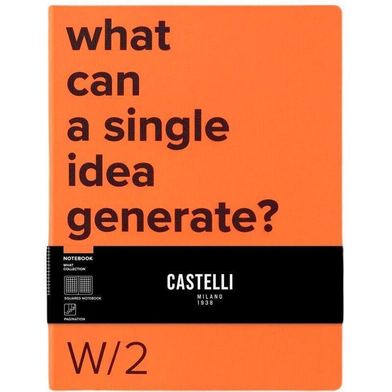 Castelli Large Squared What Notebook W/2 - Orange (19 x 25 cm), , large image number 0