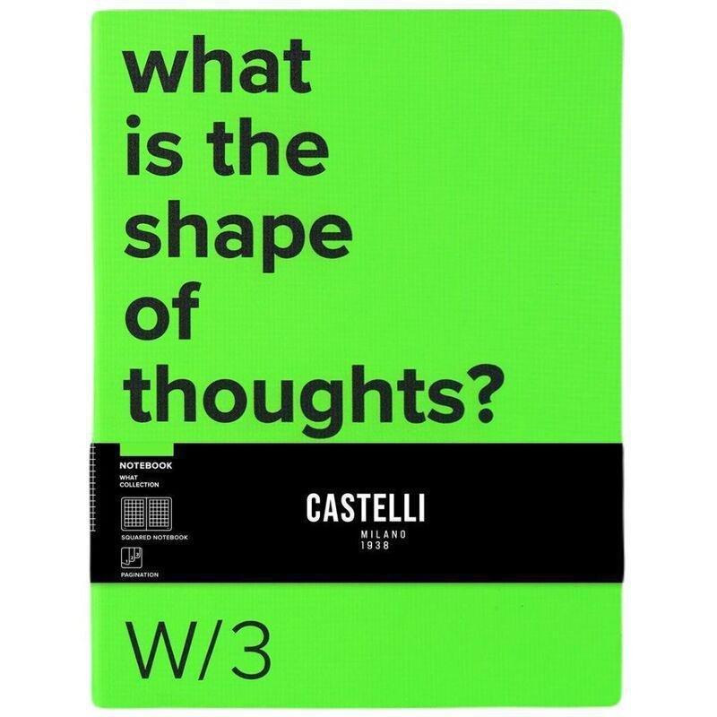 Castelli Large Squared What Notebook W/3 - Lime Green (19 x 25 cm), , large image number 0