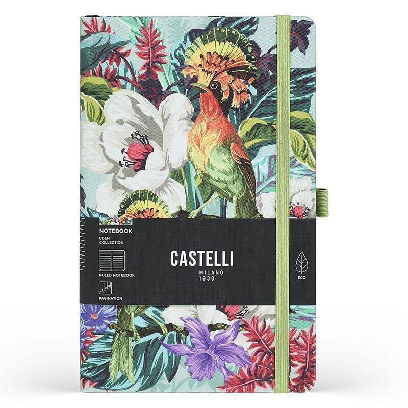 Castelli Medium Ruled Eden Notebook - Exotic (13 x 21 cm), , medium