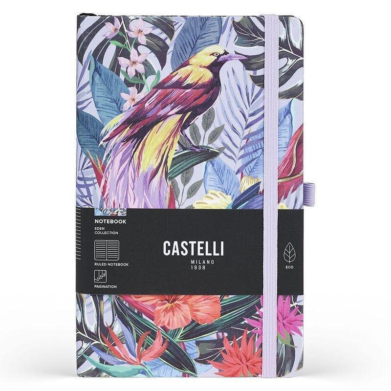 Castelli Medium Ruled Eden Notebook - Paradise (13 x 21 cm), , medium