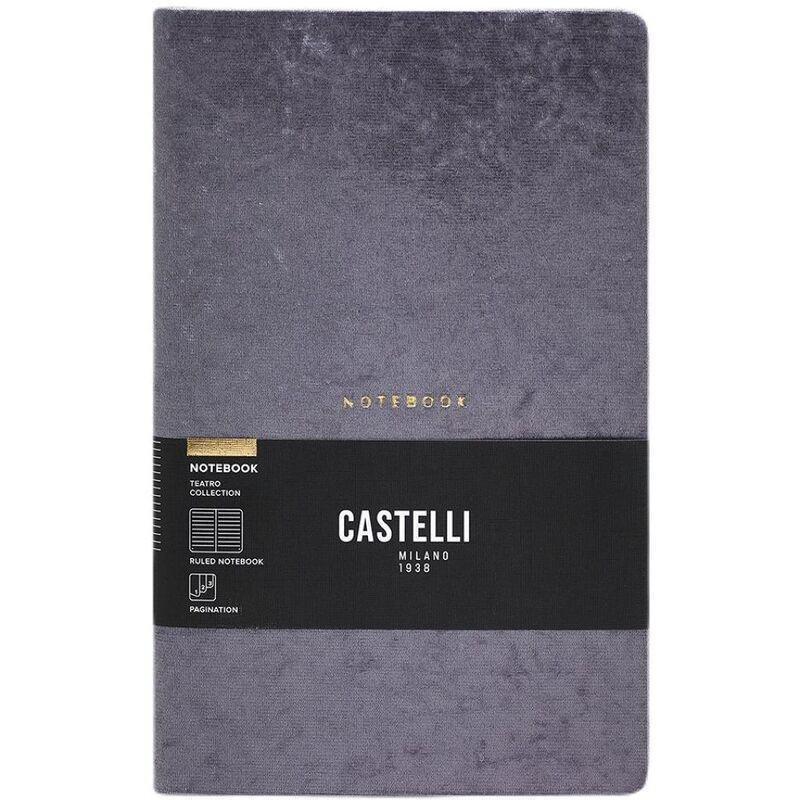 Castelli Medium Ruled Teatro Notebook - Avio (13 x 21 cm), , medium