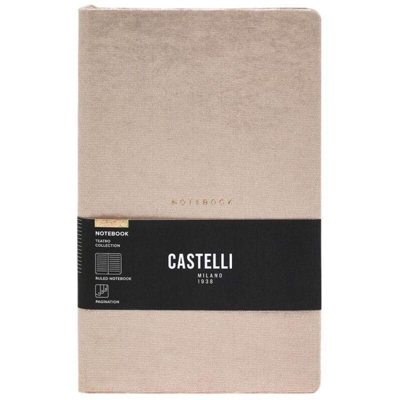 Castelli Medium Ruled Teatro Notebook - Cream (13 x 21 cm), , medium