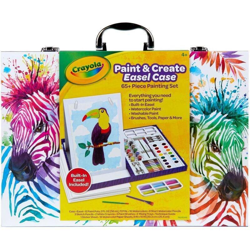 Crayola Paint And Create Easel Case Painting Set (Pack of 65), , large image number 0
