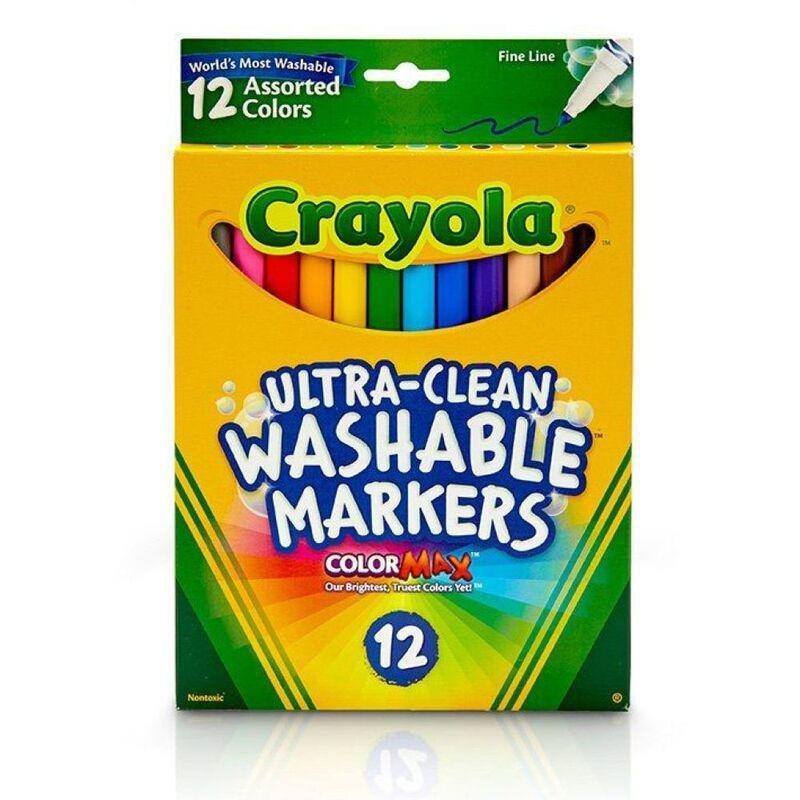 Crayola Ultra-Clean Washable Markers Color Max (Pack of 12), , medium