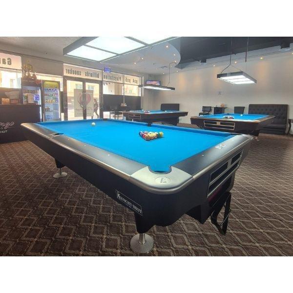 Knight Shot Royal Evo Black Commercial Pool Table 9Ft. Ball Return System, , large image number 1