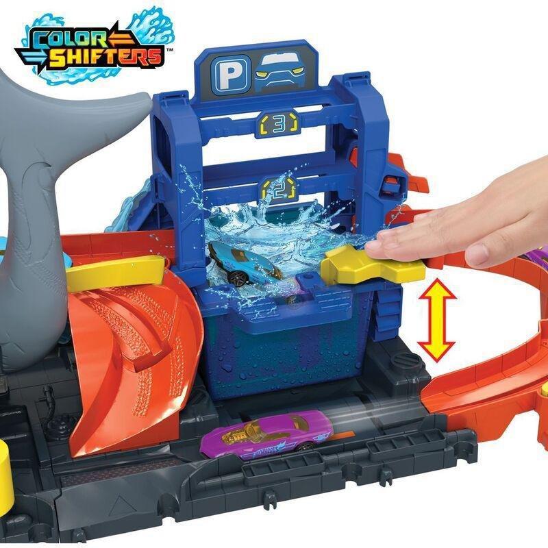 Hot Wheels City Color Reveal Ultra Shark Car Wash Playset With 1 1.64 Die-Cast Car, , medium
