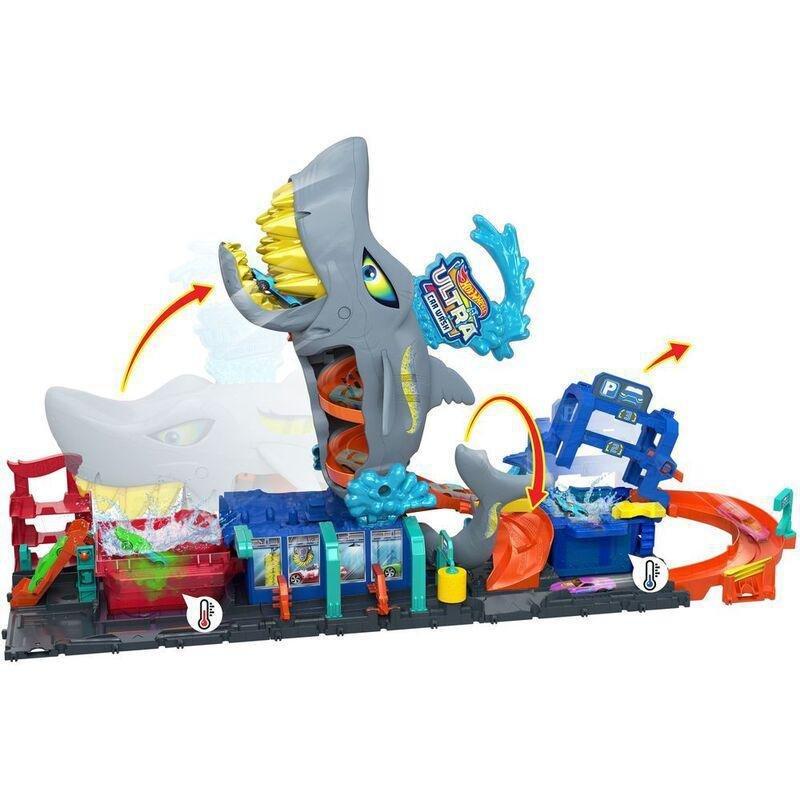 Hot Wheels City Color Reveal Ultra Shark Car Wash Playset With 1 1.64 Die-Cast Car, , large image number 2