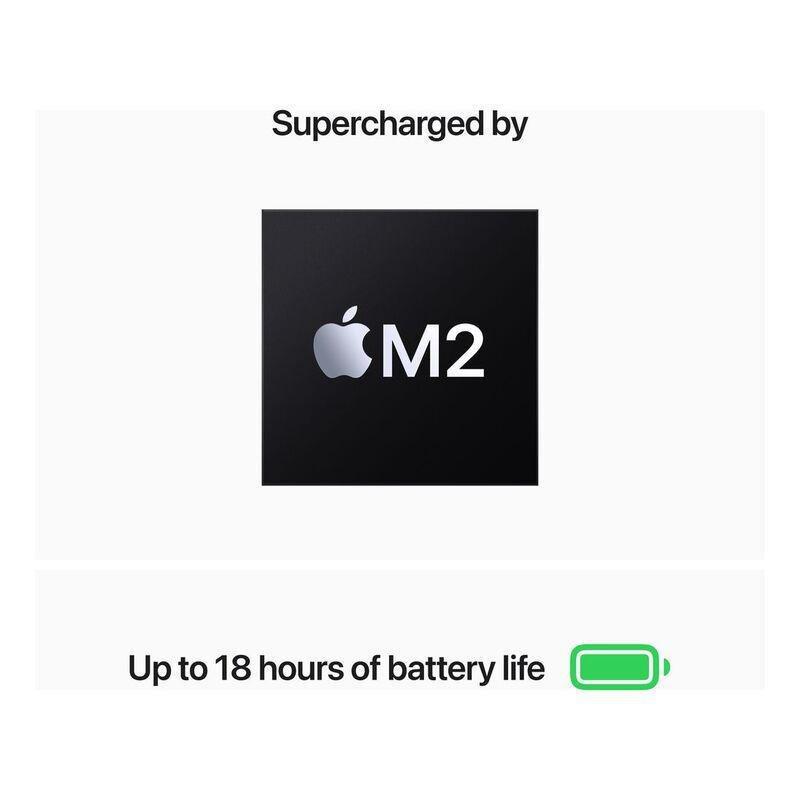 Apple 13-inch MacBook Air With Apple M2 chip with 8-core CPU and 8-core GPU/16GB/256GB - Starlight (Arabic/English), , large image number 4