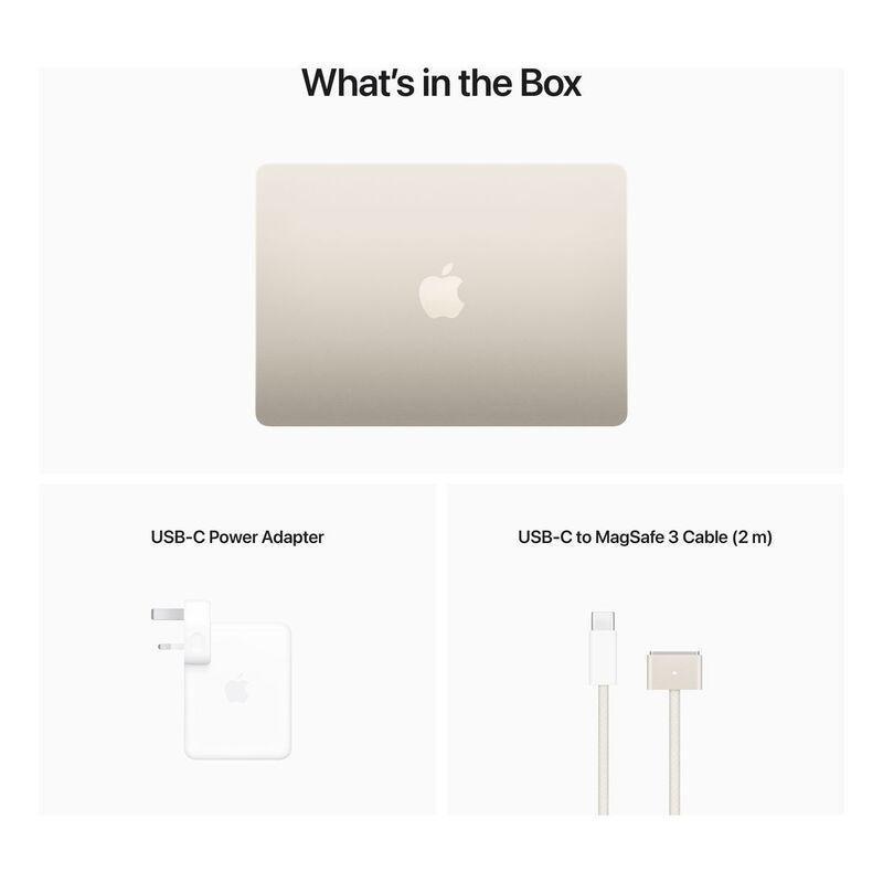 Apple 13-inch MacBook Air With Apple M2 chip with 8-core CPU and 8-core GPU/16GB/256GB - Starlight (English), , large image number 2