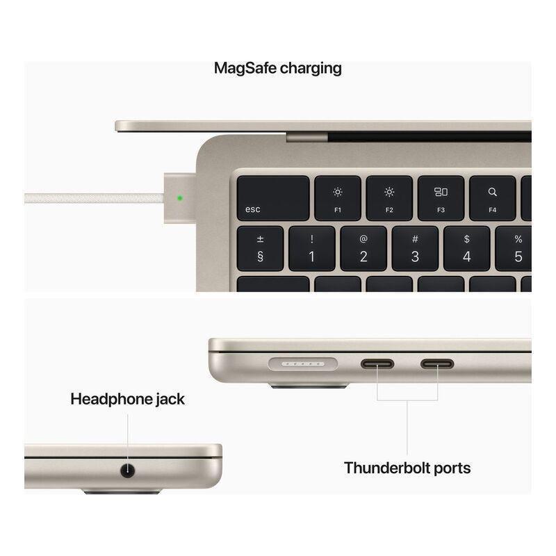 Apple 13-inch MacBook Air With Apple M2 chip with 8-core CPU and 8-core GPU/16GB/256GB - Starlight (English), , large image number 6