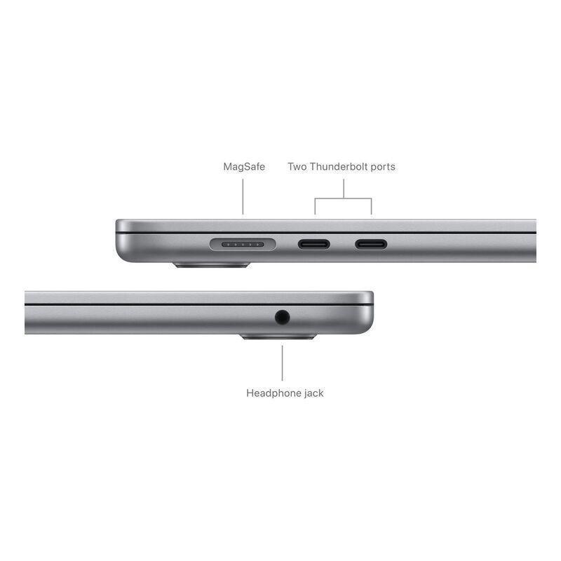 Apple 15-inch MacBook Air With Apple M3 chip with 8-core CPU and 10-core GPU/16GB/256GB SSD - Space Grey (English), , large image number 3