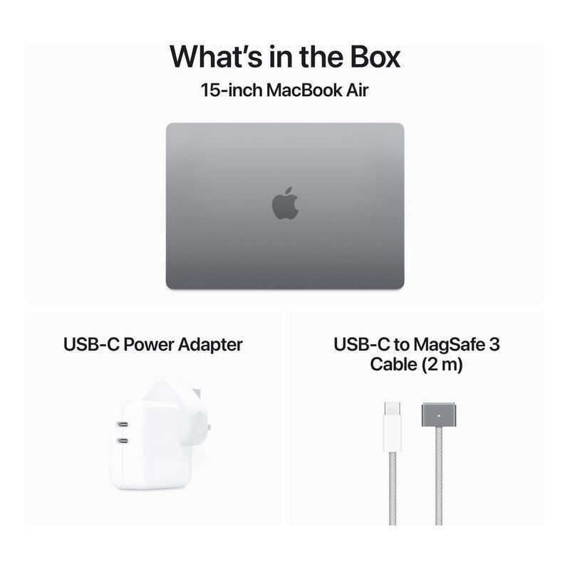 Apple 15-inch MacBook Air With Apple M3 chip with 8-core CPU and 10-core GPU/16GB/256GB SSD - Space Grey (English), , large image number 5
