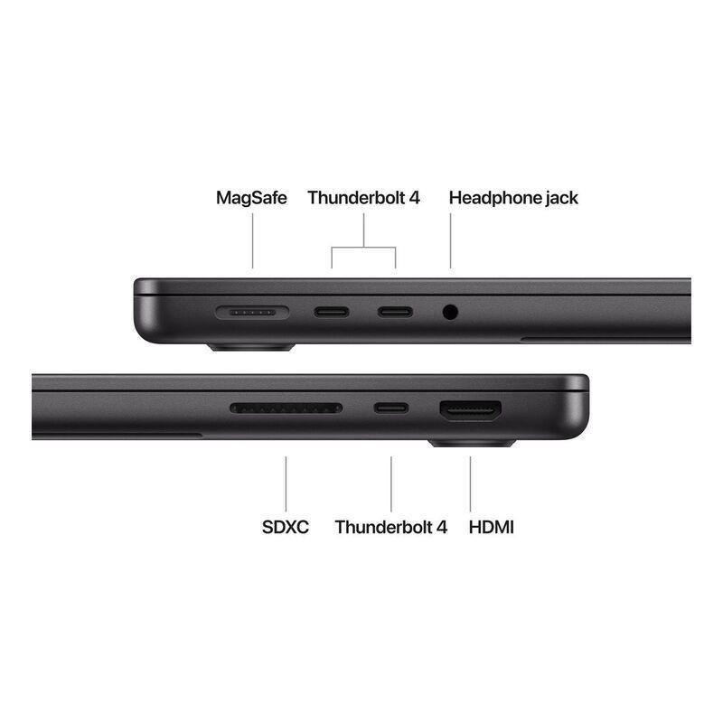Apple 14-inch MacBook Pro With Apple M4 chip with 10‑core CPU and 10‑core GPU/16GB/512GB SSD - Space Black (Arabic/English), , large image number 5