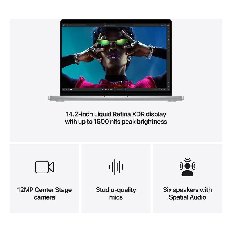 Apple 14-inch MacBook Pro With Apple M4 Pro chip with 14‑core CPU and 20‑core GPU/24GB/1TB SSD - Silver (English), , large image number 5