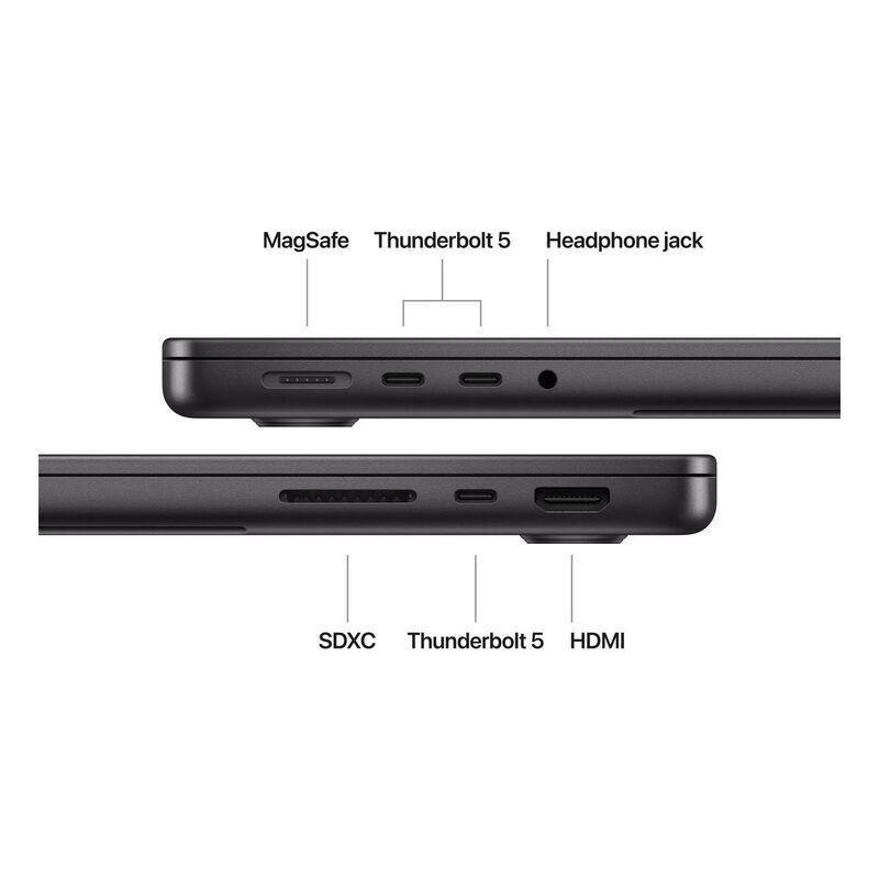Apple 14-inch MacBook Pro With Apple M4 Max chip with 14‑core CPU and 32‑core GPU/36GB/1TB SSD - Space Black (English), , large image number 5