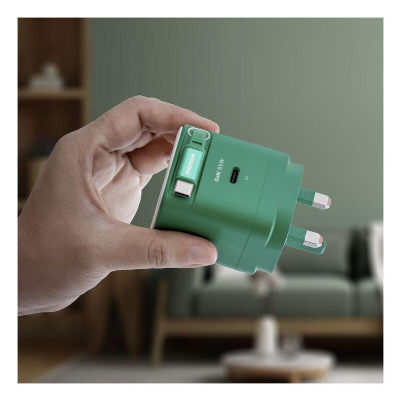 Momax 1-Charge 65W Gan 1 Port Charger With Built-In USB-C Cable - Black, , large image number 8