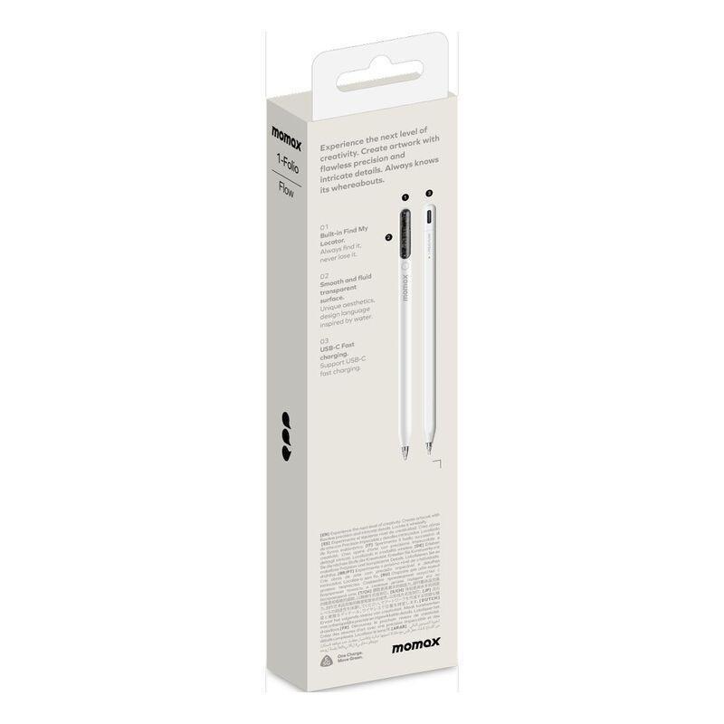 Momax 1-Folio Flow Find My Active Stylus Pen - White, , medium