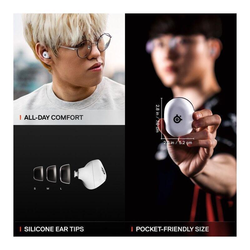 SteelSeries Arctis GameBuds for PlayStation Wireless Gaming Earbuds - White, , large image number 4
