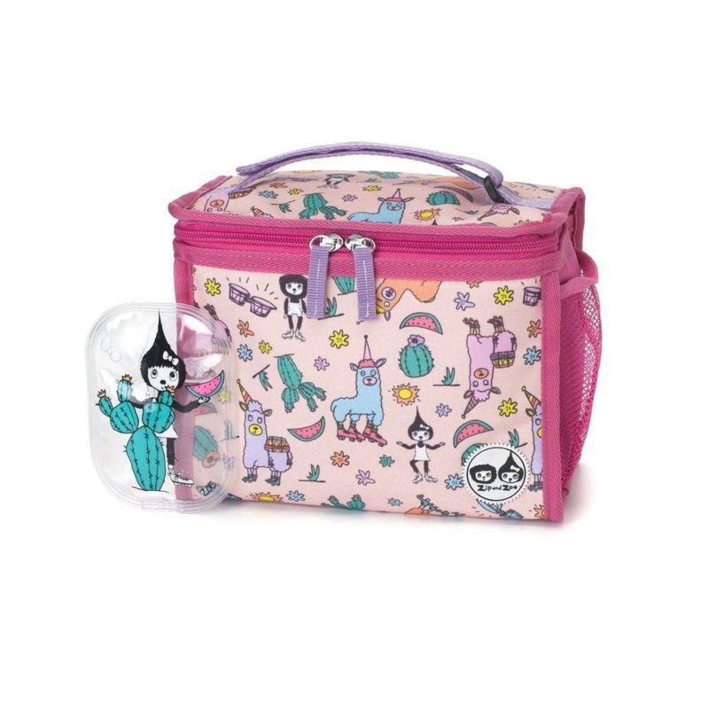 Zip & Zoe Llama Zipped Lunch Bag & Ice Pack, , large image number 0